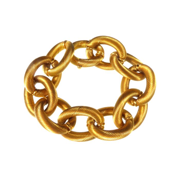 Large oval gold link bracelet | MasterArt